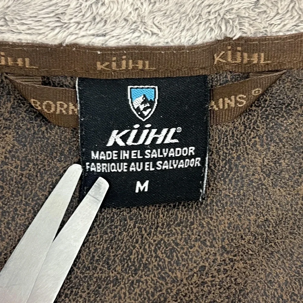 Kuhl Sherpa‎ Jacket Womens Brown Beige Fleece Full Zip Outdoor Hiking Medium